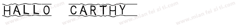 hallo carthy字体转换